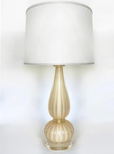  Murano Glass Sommerso Vintage Murano Sommeroso Gold Infused Venetian Glass Lamp Lucite Base Signed