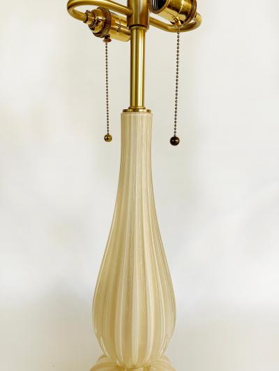  Murano Glass Sommerso Vintage Murano Sommeroso Gold Infused Venetian Glass Lamp Lucite Base Signed