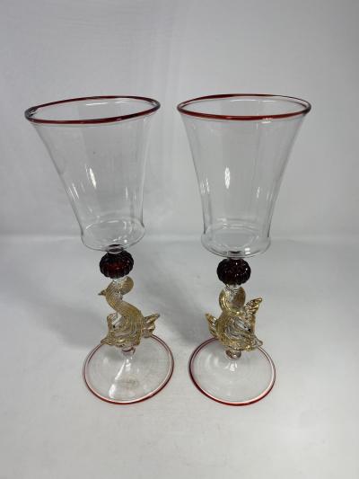  Murano Glass Stemware from Murano Italy