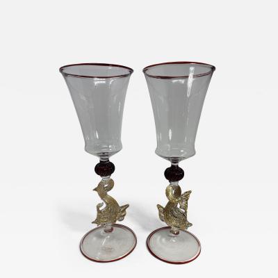  Murano Glass Stemware from Murano Italy