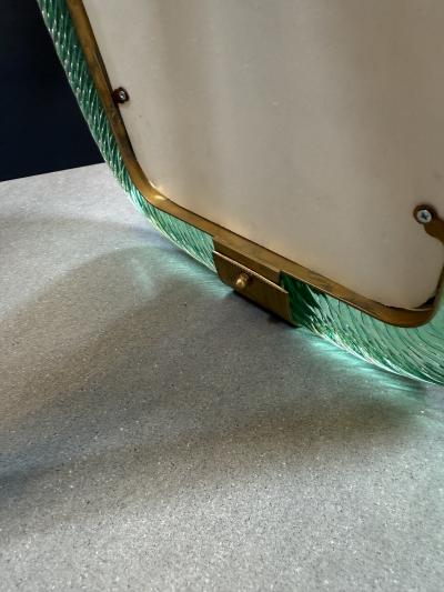  Murano Green Murano Glass and Brass Picture Frame