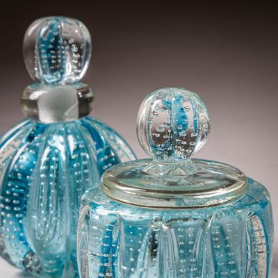  Murano Hollywood Regency Style Murano Glass Bottles Italy Mid 20th Century