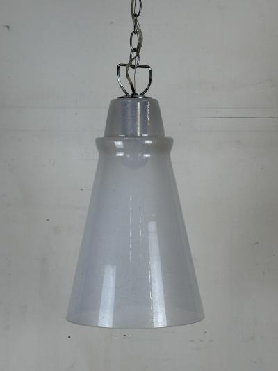  Murano Large Milky Murano Glass Pendant