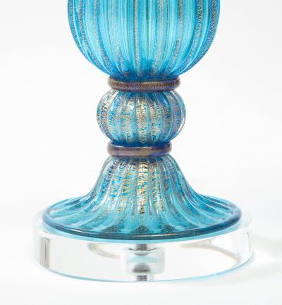  Murano Luxury Glass MGL French Blue Murano Glass Lamps