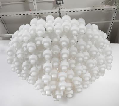  Murano Luxury Glass MGL Grand Scale White Murano Glass Chandelier