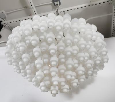  Murano Luxury Glass MGL Grand Scale White Murano Glass Chandelier