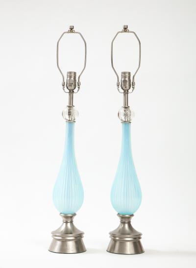  Murano Luxury Glass MGL Periwinkle Murano Glass Lamps