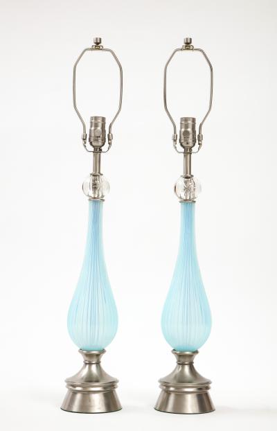  Murano Luxury Glass MGL Periwinkle Murano Glass Lamps