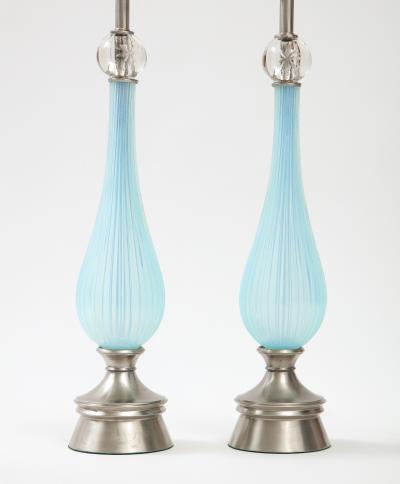 Murano Luxury Glass MGL Periwinkle Murano Glass Lamps