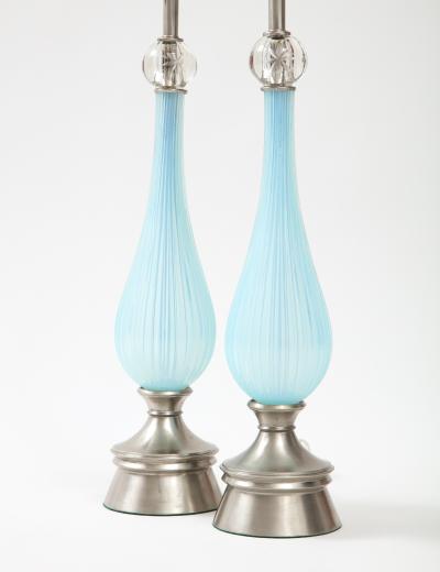  Murano Luxury Glass MGL Periwinkle Murano Glass Lamps
