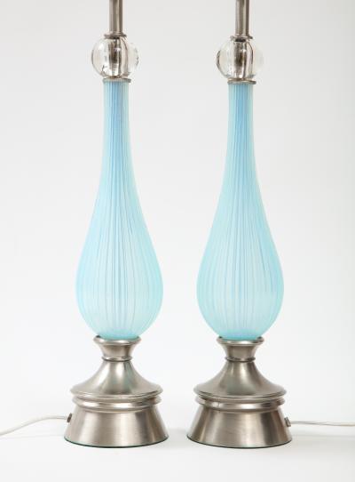  Murano Luxury Glass MGL Periwinkle Murano Glass Lamps