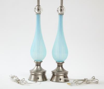  Murano Luxury Glass MGL Periwinkle Murano Glass Lamps