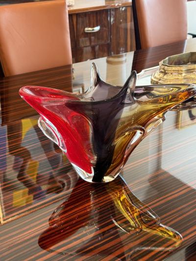  Murano Mid Century Modern Murano Glass Vase in the style of Ragazzi