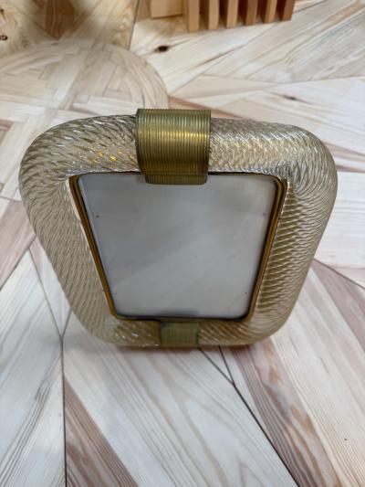  Murano Murano Glass Picture Frame with Gold Accents