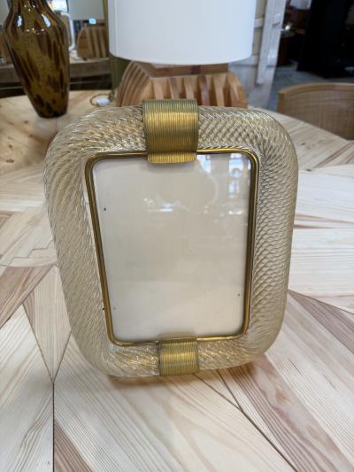  Murano Murano Glass Picture Frame with Gold Accents