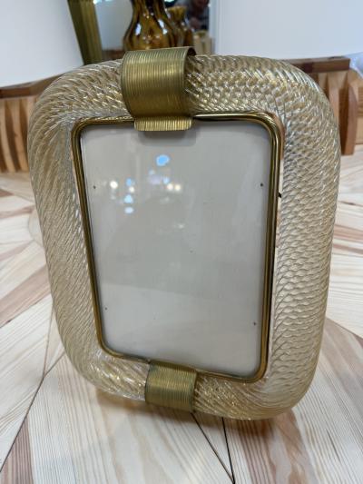 Murano Murano Glass Picture Frame with Gold Accents