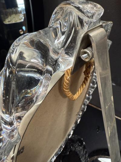 Murano Murano Glass Table Mirror with Handcrafted Crystal Frame