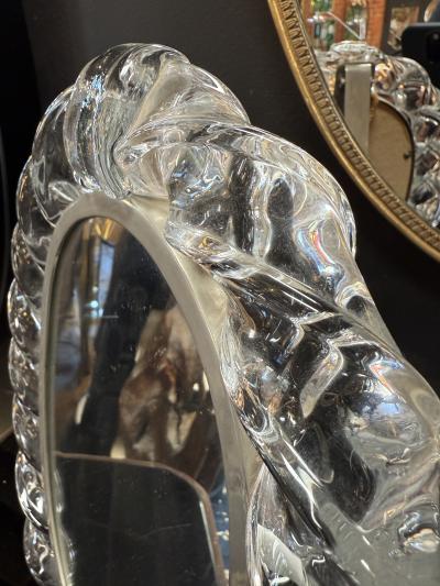 Murano Murano Glass Table Mirror with Handcrafted Crystal Frame