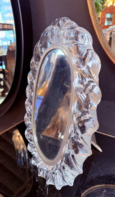 Murano Murano Glass Table Mirror with Handcrafted Crystal Frame