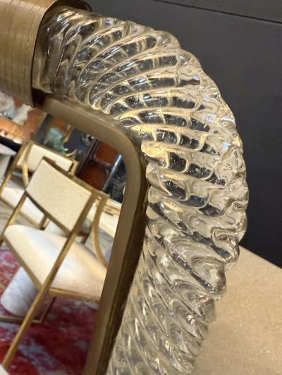  Murano Murano Glass and Brass Table Mirror