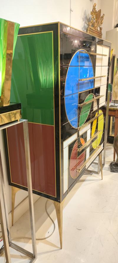  Murano Murano Glass vintage tall Chest of Drawers