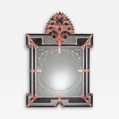  Murano Nefertari Venetian Mirror Created for Venice Glass Week