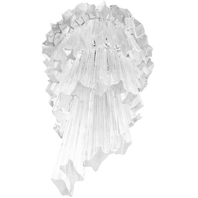  Murano Original Murano Crystal Quadriedrie Spiral Chandelier