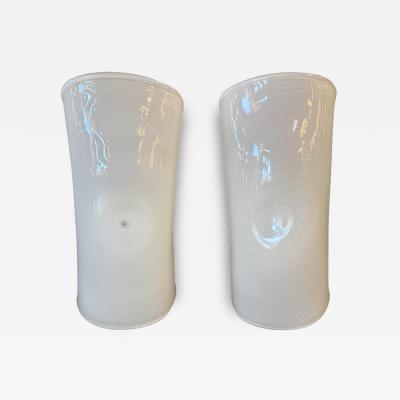  Murano Pair of Murano Spiral Glass Wall Sconces