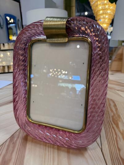  Murano Pink Murano Glass Picture Frame