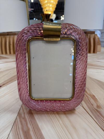  Murano Pink Murano Glass Picture Frame