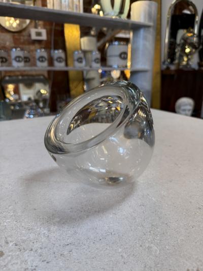  Murano Sculptural Italian Murano Glass Orb Vase 1970s