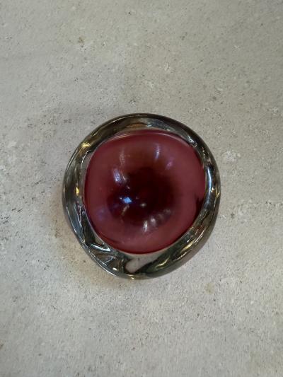  Murano Small Murano Sommerso Ruby Bowl Italy 1960s
