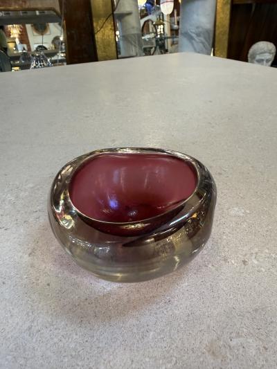  Murano Small Murano Sommerso Ruby Bowl Italy 1960s