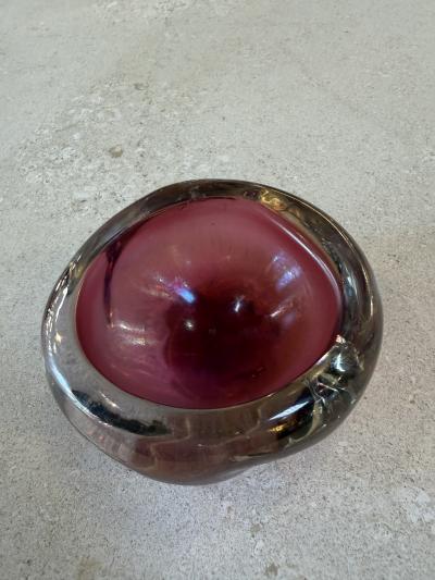  Murano Small Murano Sommerso Ruby Bowl Italy 1960s