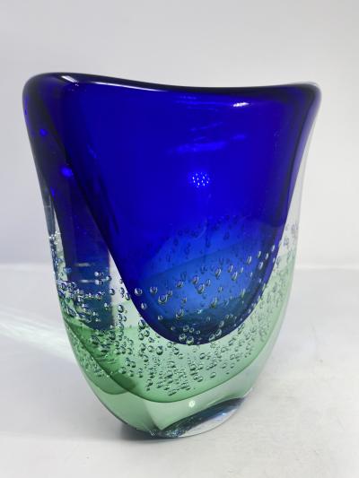  Murano Sommerso Murano Glass Vase by Rossi