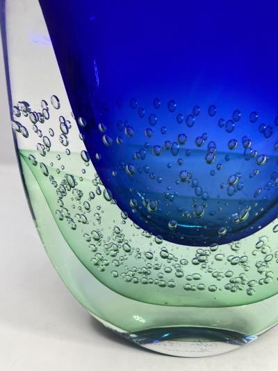  Murano Sommerso Murano Glass Vase by Rossi