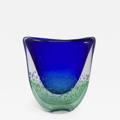  Murano Sommerso Murano Glass Vase by Rossi