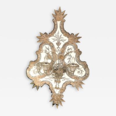  Murano Venetian Mirrored Wall Sconce