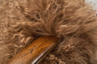  NA J rgensens N A J rgensens M belfabrik Sofa Model 96 in Tibetan Sheepskin Denmark 1950s