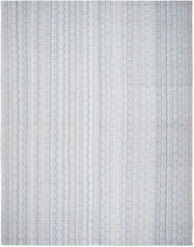  NASIRI Charmo Flatweave Rug in Blue with Subtle Yellow Accents