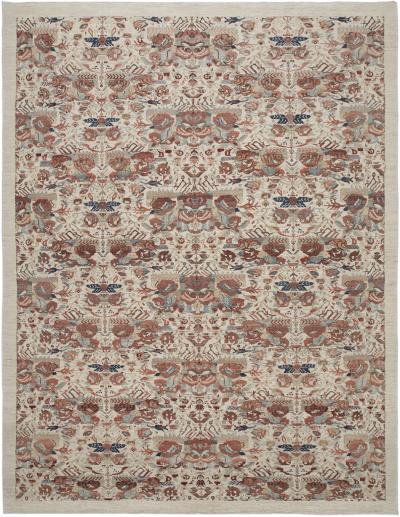  NASIRI Decorative Farahan Rug in Beige with Rust Accents