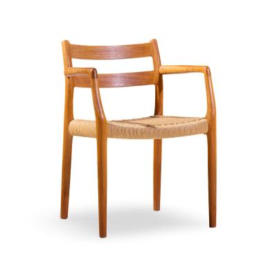  NIELS O MOLLER Niels M ller Models 84 and 67 Danish Teak and Rope Dining Chairs Set of 6