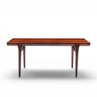  NIELS O MOLLER Niels Moller Danish Rosewood Hidden Leaf Expanding Dining Table with 2 Leaves