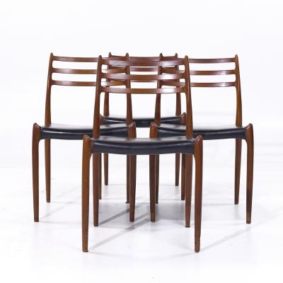  NIELS O MOLLER Niels Moller Model 78 Mid Century Danish Teak Dining Chairs Set of 4