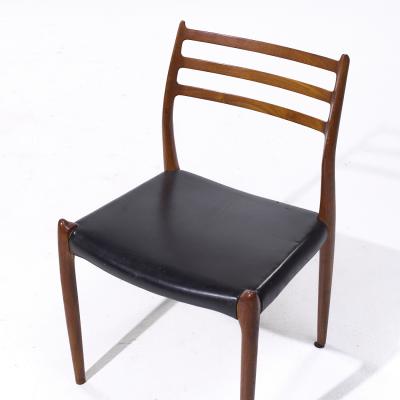 NIELS O MOLLER Niels Moller Model 78 Mid Century Danish Teak Dining Chairs Set of 4
