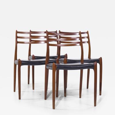  NIELS O MOLLER Niels Moller Model 78 Mid Century Danish Teak Dining Chairs Set of 4