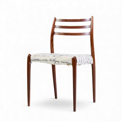 NIELS O MOLLER Niels Moller Model 78 Mid Century Rosewood Dining Chair