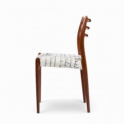  NIELS O MOLLER Niels Moller Model 78 Mid Century Rosewood Dining Chair