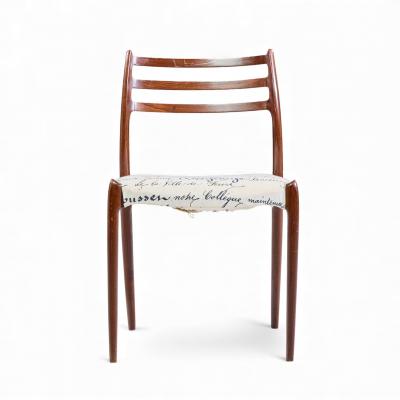  NIELS O MOLLER Niels Moller Model 78 Mid Century Rosewood Dining Chair