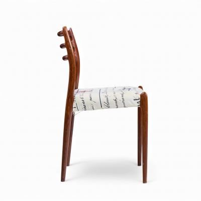  NIELS O MOLLER Niels Moller Model 78 Mid Century Rosewood Dining Chair